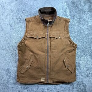 Roper Range Gear Canvas Vest Fleece Lined Brown Western Work Mens XL